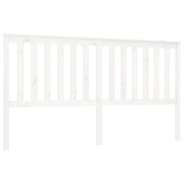 Hoofdbord 186x6x101 cm massief grenenhout wit