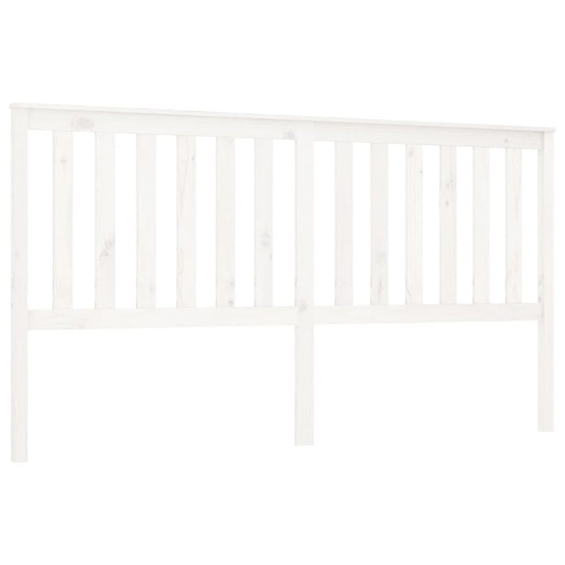 Hoofdbord 186x6x101 cm massief grenenhout wit