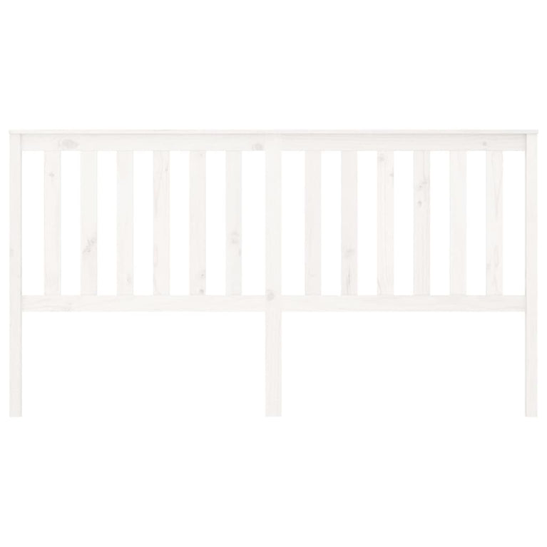 Hoofdbord 186x6x101 cm massief grenenhout wit