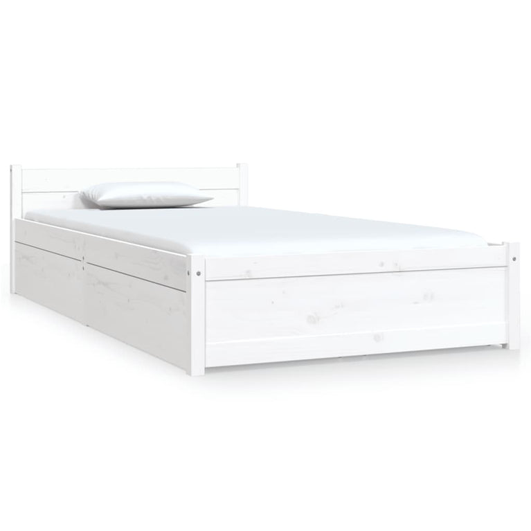 Bedframe met lades wit 90x190 cm