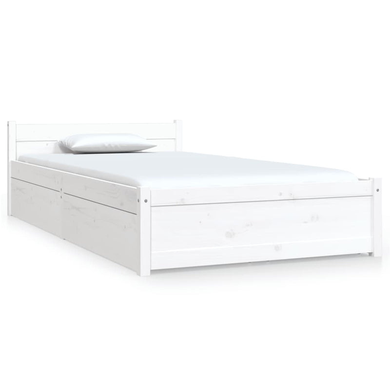 Bedframe met lades wit 90x190 cm