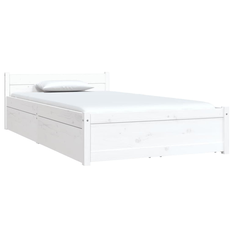 Bedframe met lades wit 90x190 cm