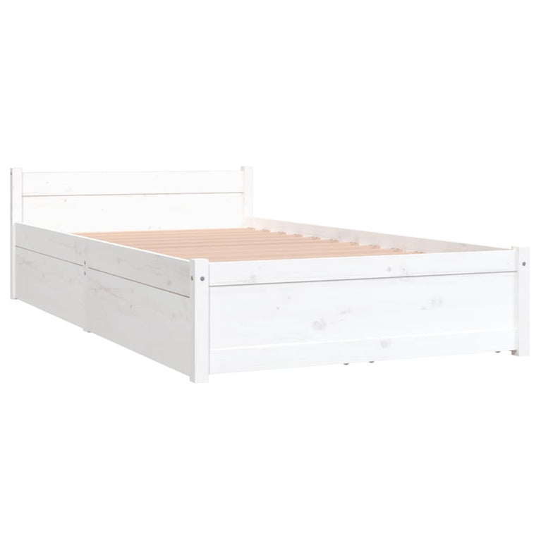 Bedframe met lades wit 90x190 cm