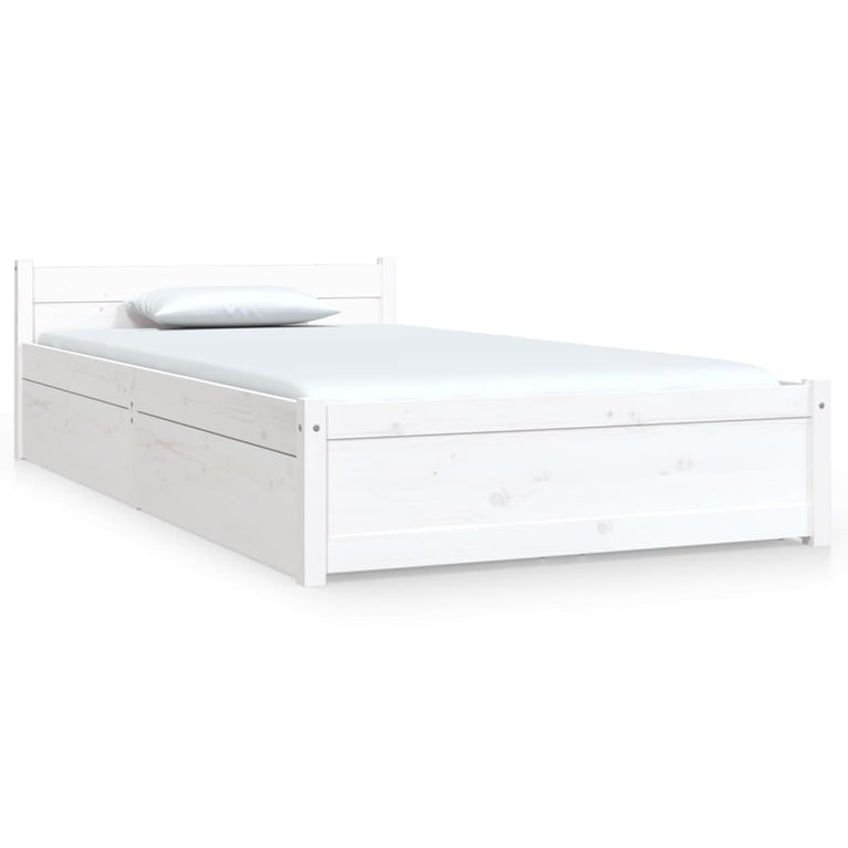 Bedframe met lades wit 100x200 cm
