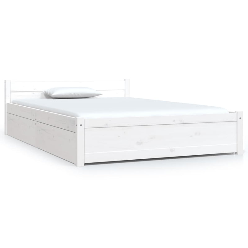 Bedframe met lades wit 120x190 cm