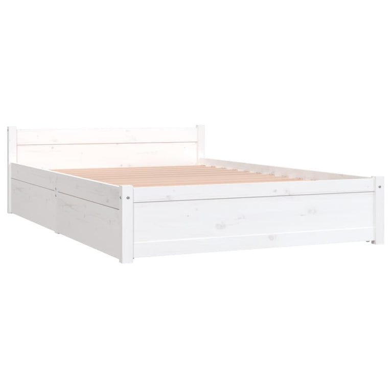 Bedframe met lades wit 120x190 cm