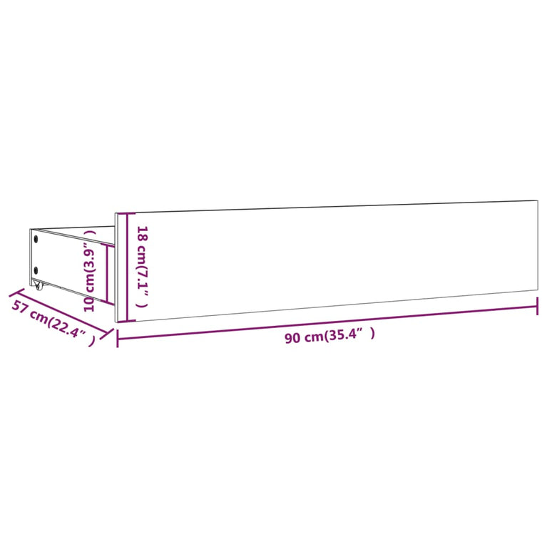 Bedframe met lades wit 120x190 cm