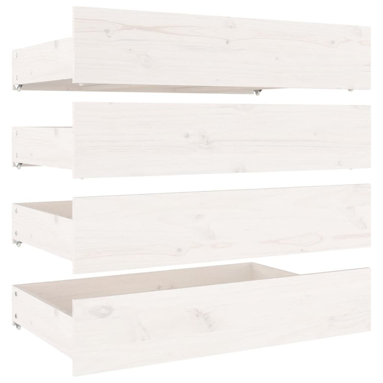 Bedframe met lades wit 135x190 cm