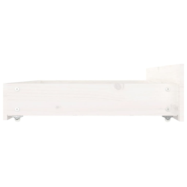 Bedframe met lades wit 135x190 cm