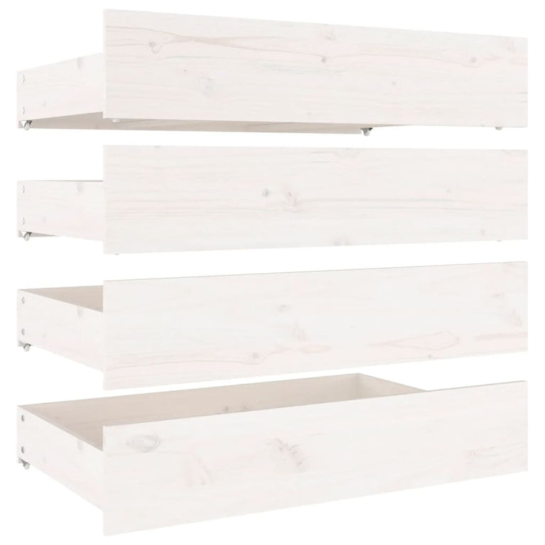 Bedframe met lades wit 140x190 cm