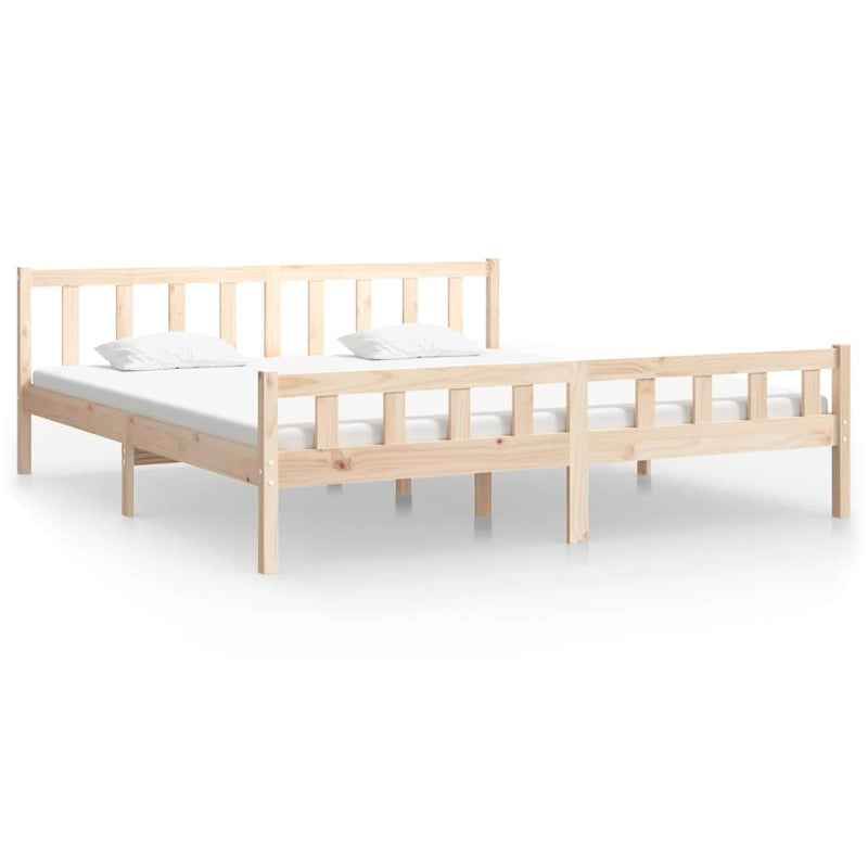 Bedframe massief hout 200x200 cm