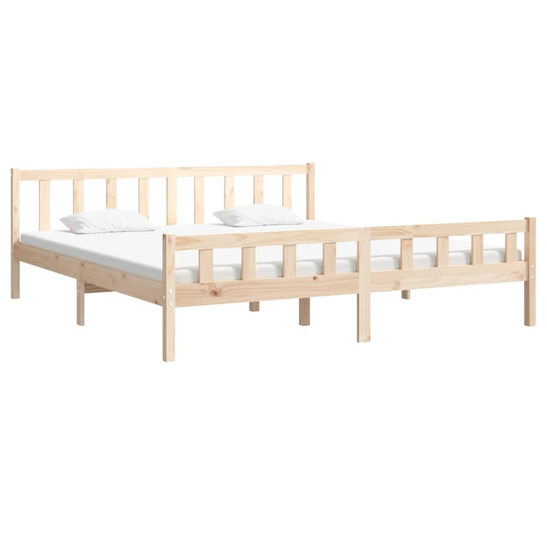 Bedframe massief hout 200x200 cm
