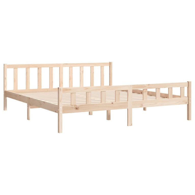 Bedframe massief hout 200x200 cm