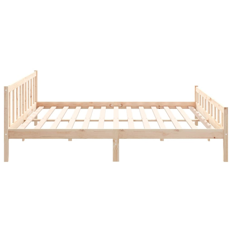 Bedframe massief hout 200x200 cm
