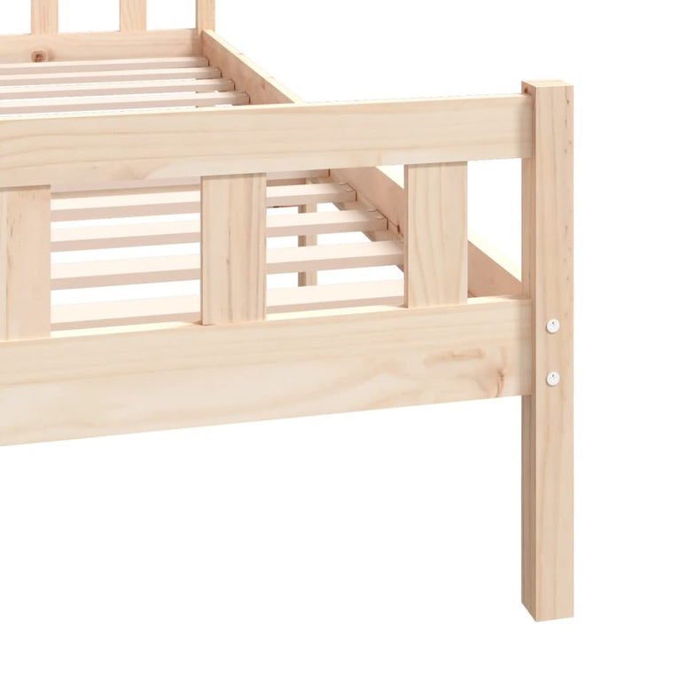 Bedframe massief hout 200x200 cm