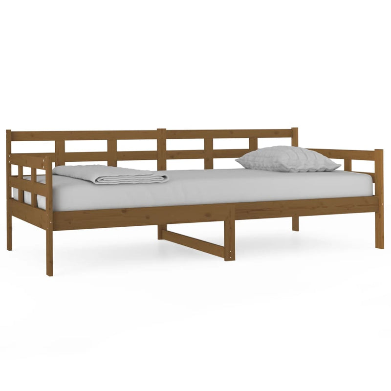 Slaapbank massief grenenhout honingbruin 90x190 cm