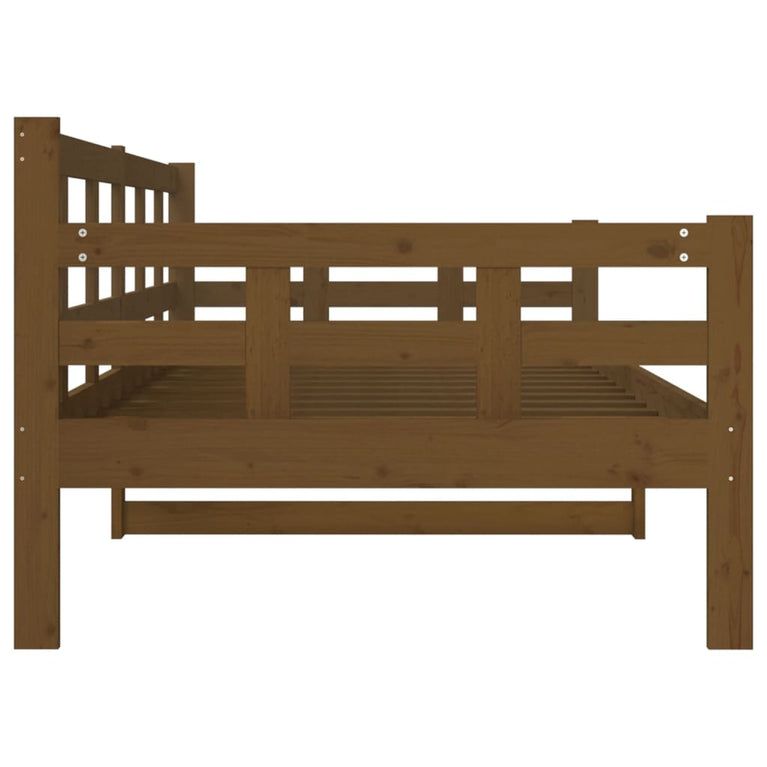 Slaapbank massief grenenhout honingbruin 90x190 cm