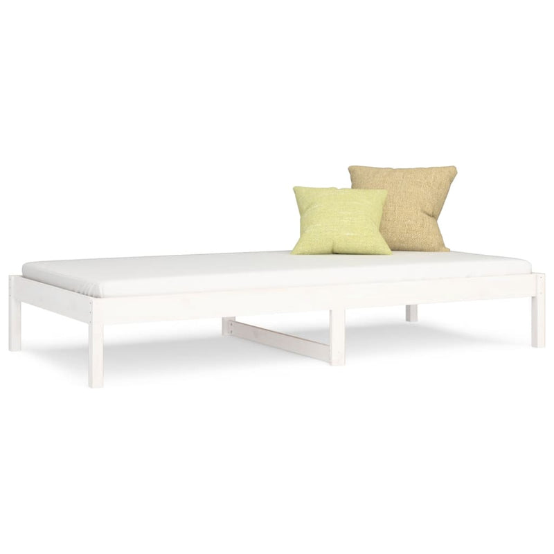 Slaapbank 80x200 cm massief grenenhout wit