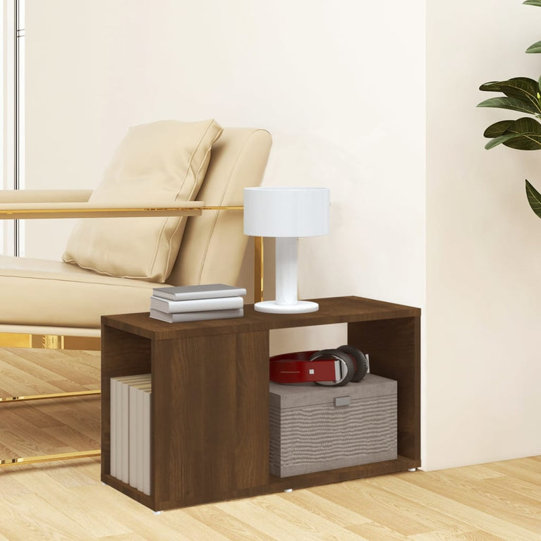Tv-meubel 60x24x32 cm bewerkt hout bruin eikenkleur