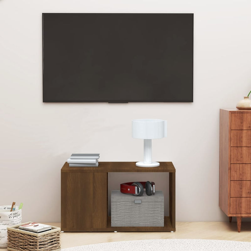 Tv-meubel 60x24x32 cm bewerkt hout bruin eikenkleur
