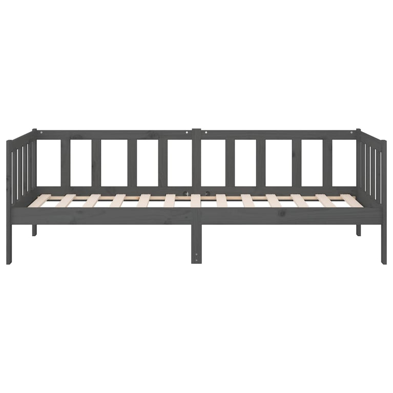 Slaapbank 90x190 cm massief grenenhout grijs