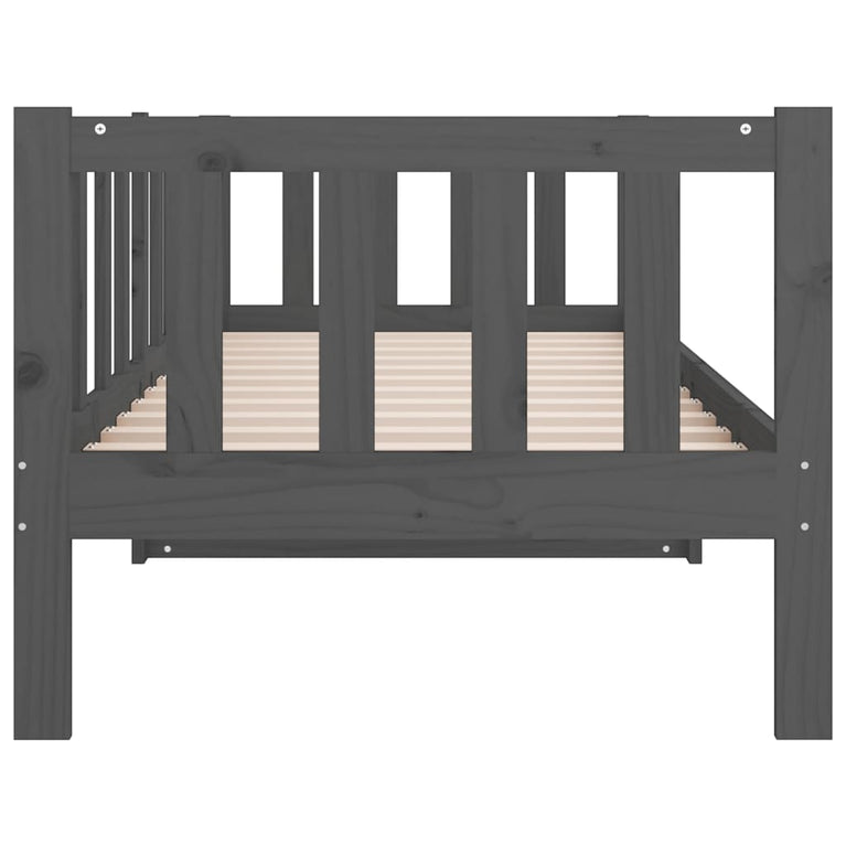 Slaapbank 90x190 cm massief grenenhout grijs