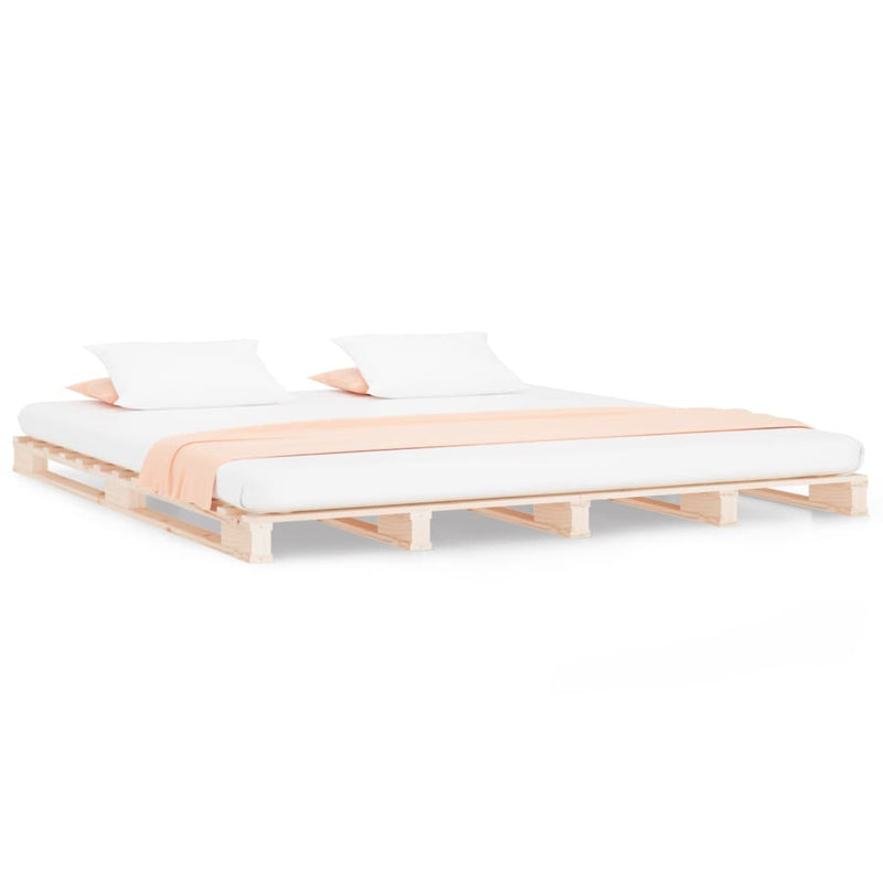 Palletbed massief grenenhout 120x200 cm