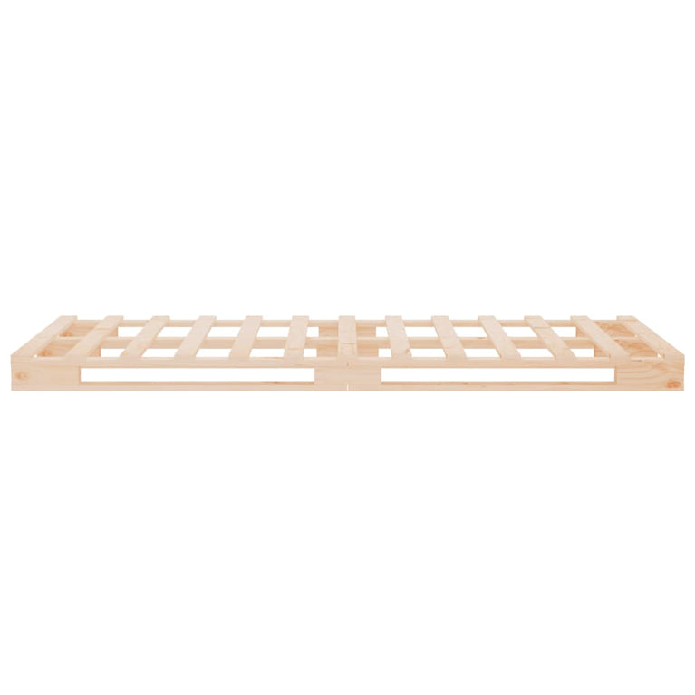 Palletbed massief grenenhout wit 75x190 cm