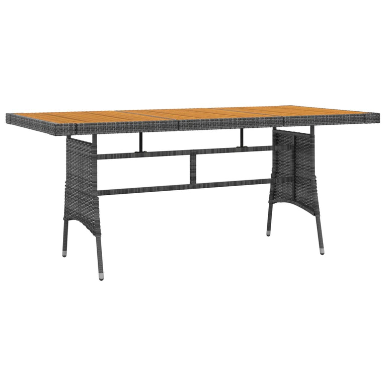 7-delige Tuinset poly rattan grijs