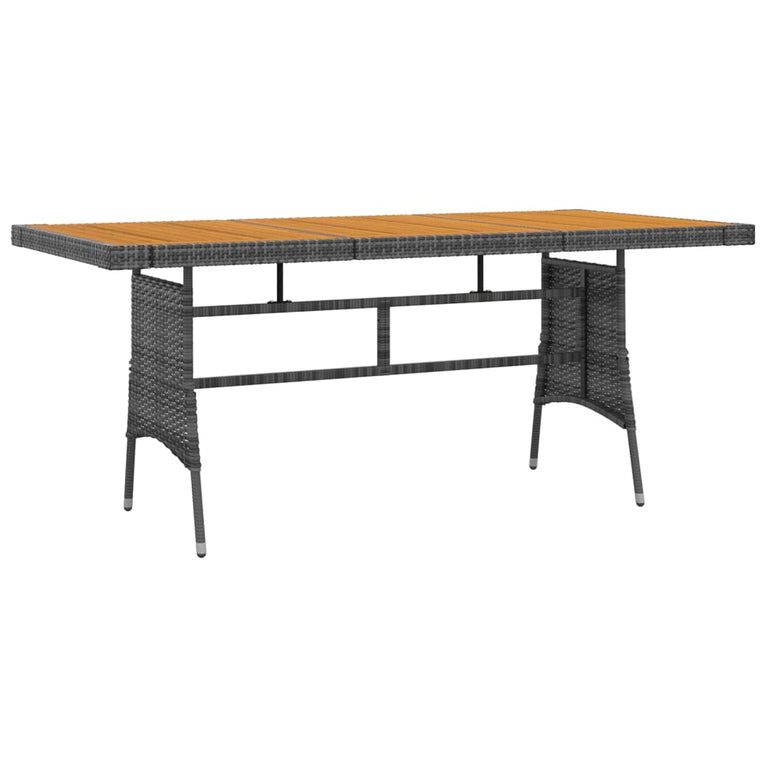 9-delige Tuinset poly rattan grijs