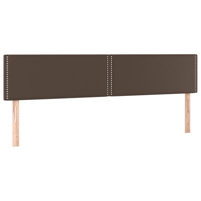 Hoofdborden 2 st 100x5x78/88 cm kunstleer bruin