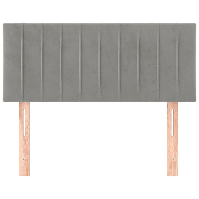 Hoofdbord 90x5x78/88 cm fluweel lichtgrijs