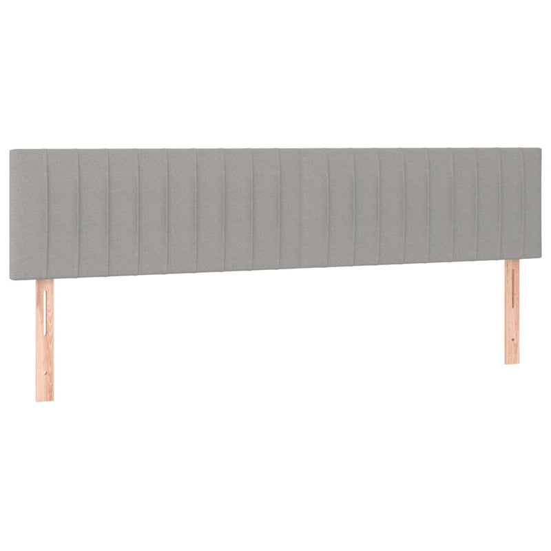 Hoofdborden 2 st 80x5x78/88 cm stof lichtgrijs