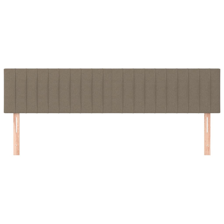 Hoofdborden 2 st 100x5x78/88 cm stof taupe