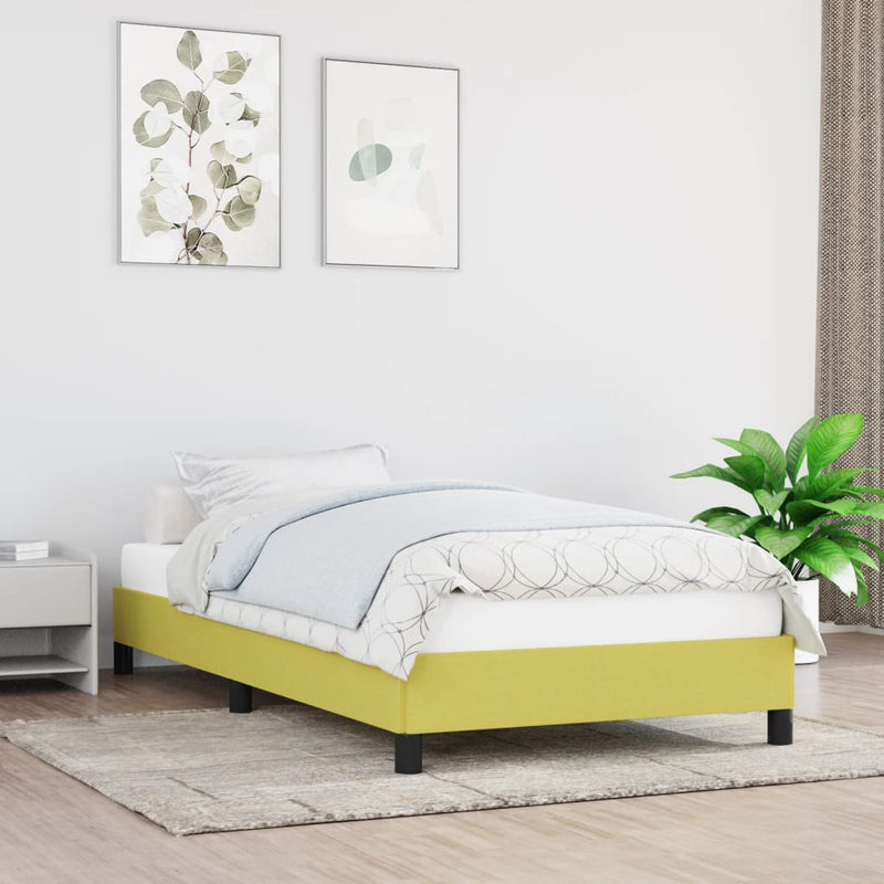 Bedframe stof groen 80x200 cm
