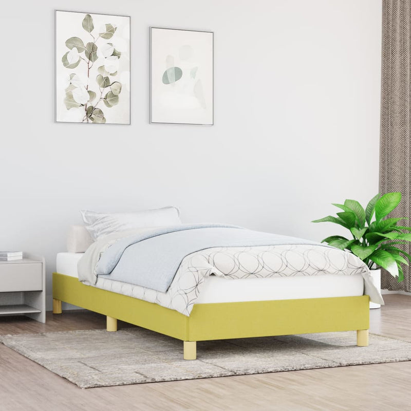 Bedframe stof groen 80x200 cm