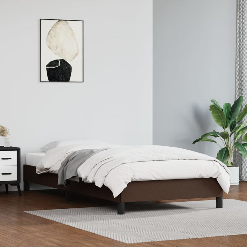 Bedframe kunstleer bruin 100x200 cm