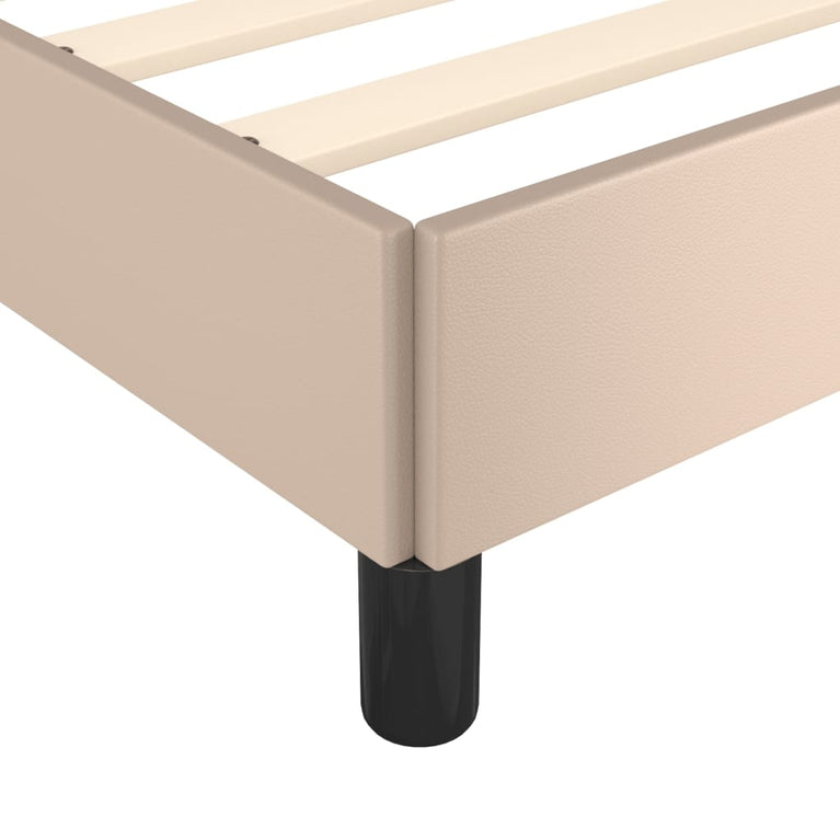 Bedframe kunstleer cappuccinokleurig 160x200 cm