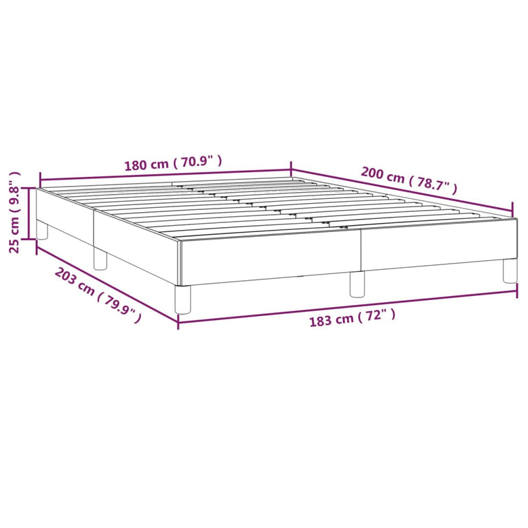 Bedframe kunstleer cappuccinokleurig 180x200 cm
