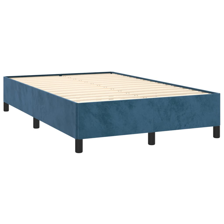Bedframe fluweel donkerblauw 120x200 cm