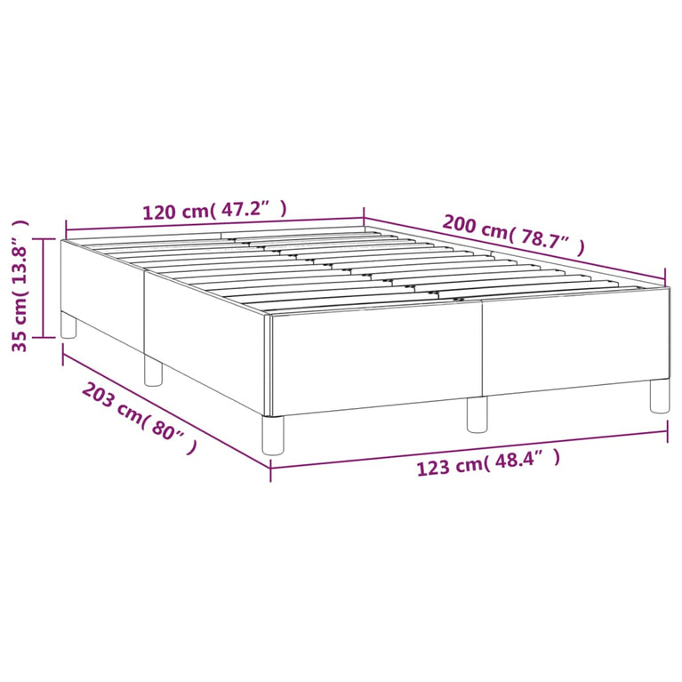 Bedframe fluweel donkerblauw 120x200 cm