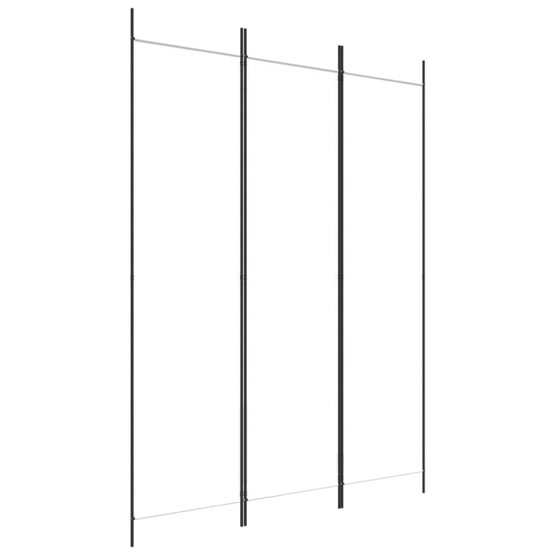 Kamerscherm met 3 panelen 150x200 cm stof wit
