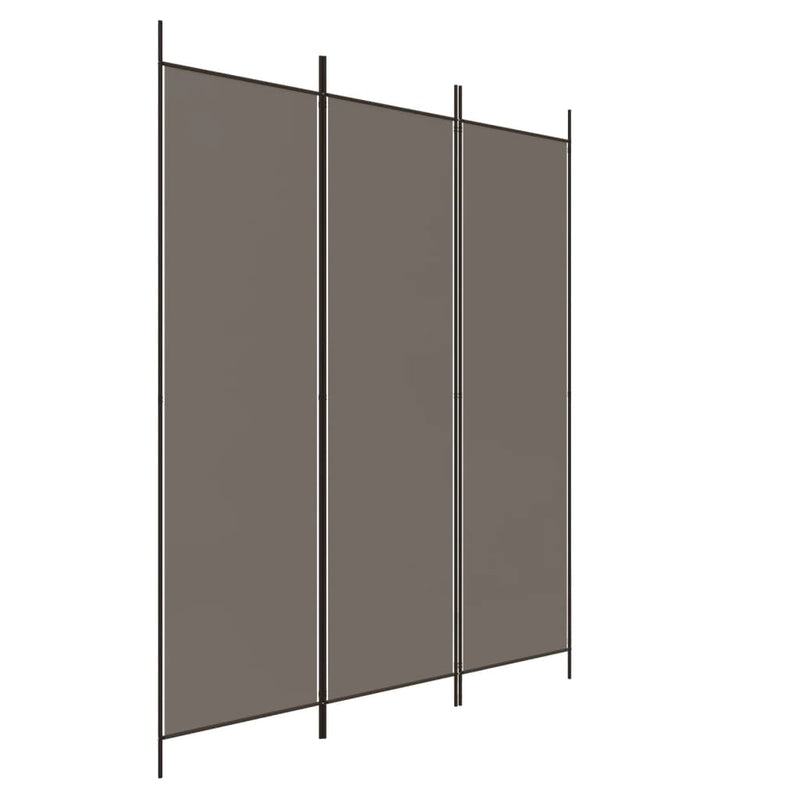 Kamerscherm met 3 panelen 150x200 cm stof antracietkleurig