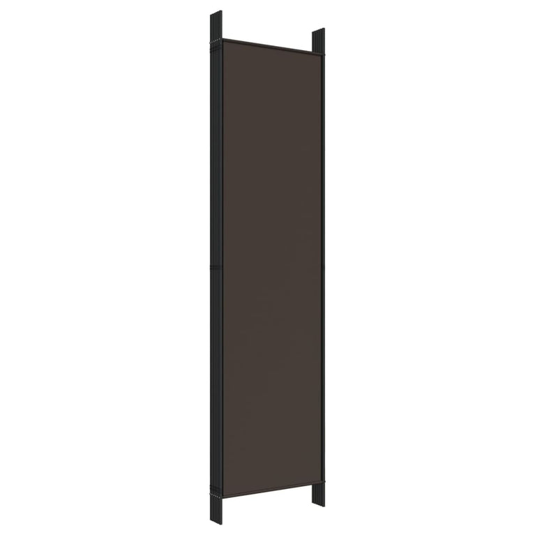 Kamerscherm met 6 panelen 300x200 cm stof bruin