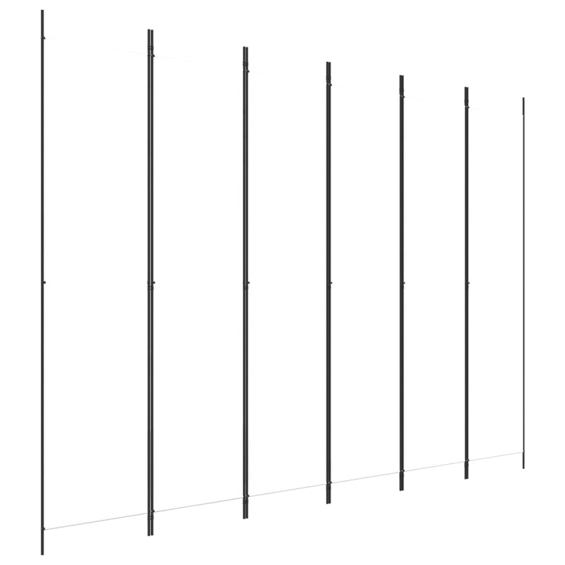Kamerscherm met 6 panelen 300x220 cm stof wit