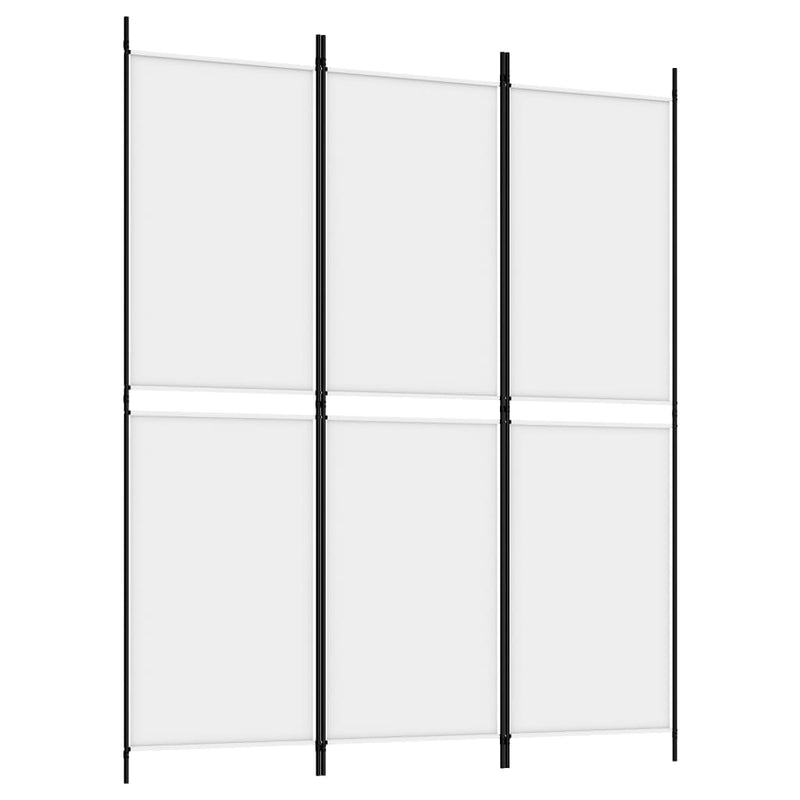 Kamerscherm met 3 panelen 150x180 cm stof wit