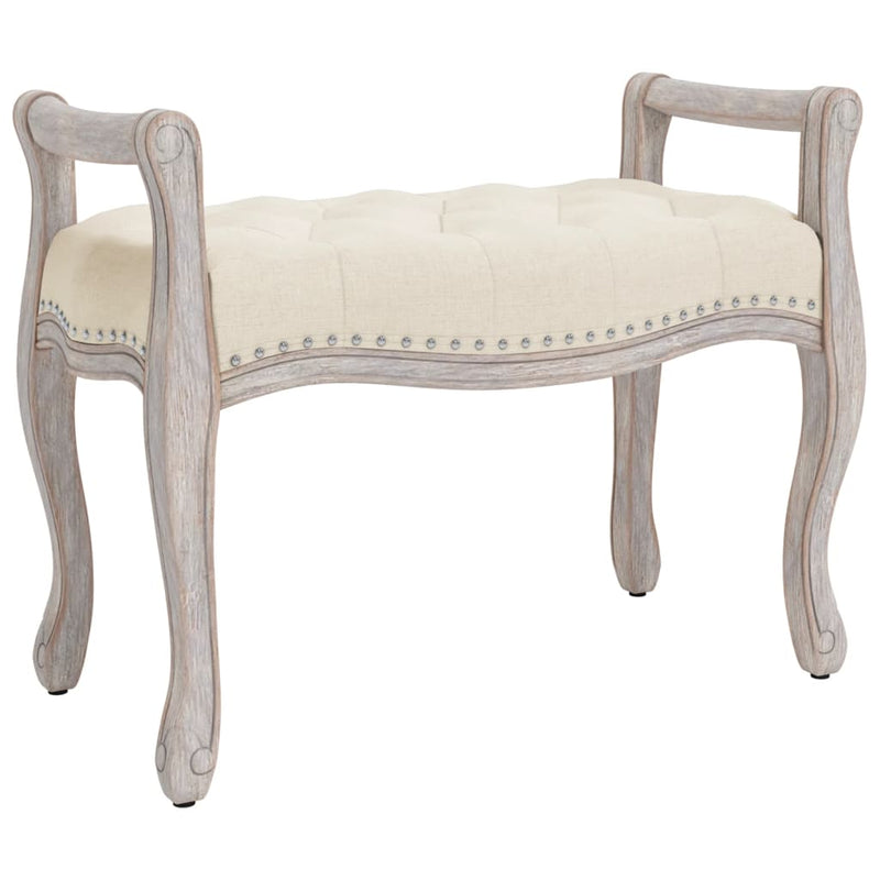 Bankje 80x45x60 cm linnen beige