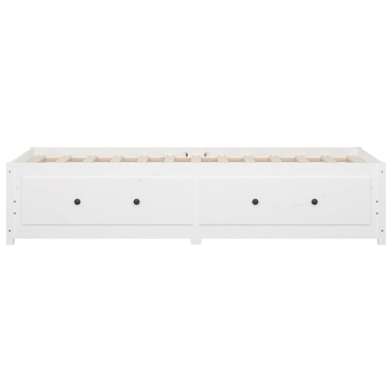 Slaapbank 75x190 cm massief grenenhout wit