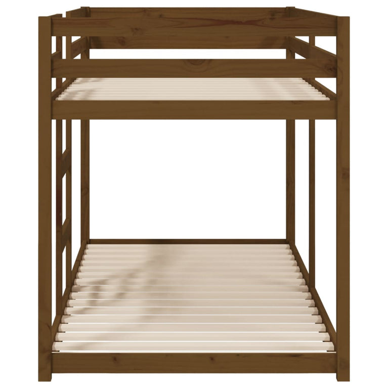 Stapelbed massief grenenhout honingbruin 90x200 cm