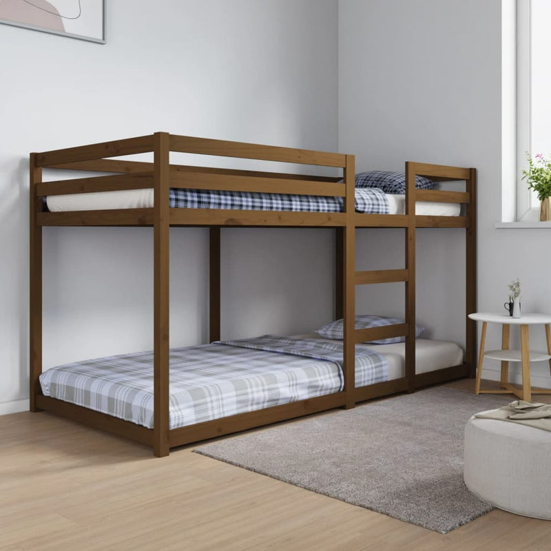 Stapelbed massief grenenhout honingbruin 90x200 cm